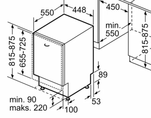 Встраиваемая посудомоечная машина Bosch (Бош) SPV4HMX10E