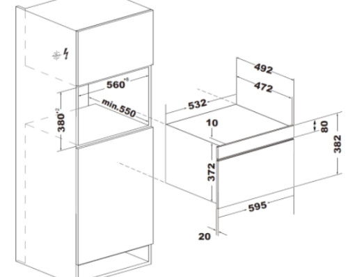 Встраиваемая микроволновая печь Weissgauff (Вайсгауф) BMWO-342 DW Touch