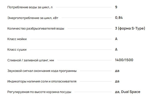 Встраиваемая посудомоечная машина Krona (Крона) LUMERA 45 BI