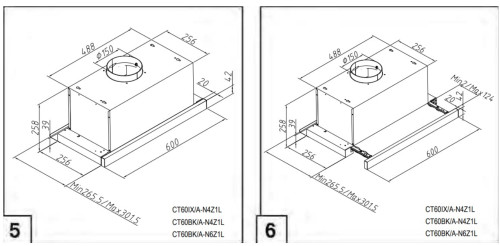 Встраиваемая вытяжка Gorenje (Горенье) TH606E7B