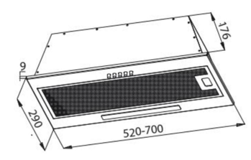 Встраиваемая вытяжка Evelux (Эвелюкс) INTEGRAL 60 B