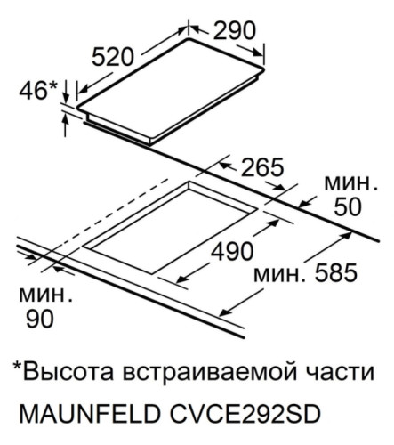 Электрическая варочная панель MAUNFELD (Маунфилд) CVCE292SDBK