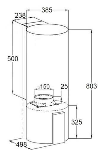 Вытяжка MAUNFELD (Маунфилд) ALBA 39 Wall золотой
