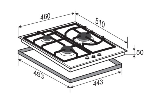 Газовая варочная панель Zigmund-Shtain (Зигмунд-Штайн) G 14.4 B