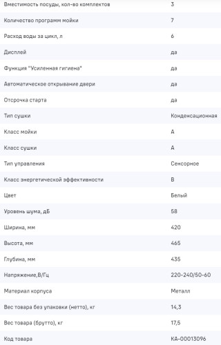 Посудомоечная машина MAUNFELD (Маунфилд) MWF07IM