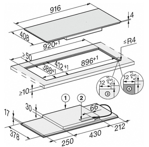 Индукционная варочная панель Miele (Мили) KM 7684 FL