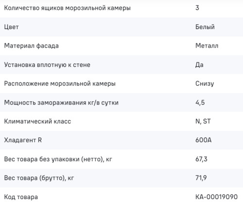 Холодильник MAUNFELD (Маунфилд) MFF195NFIW10