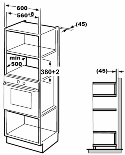 Встраиваемая микроволновая печь EXITEQ (Экзитег) EXM-106 white