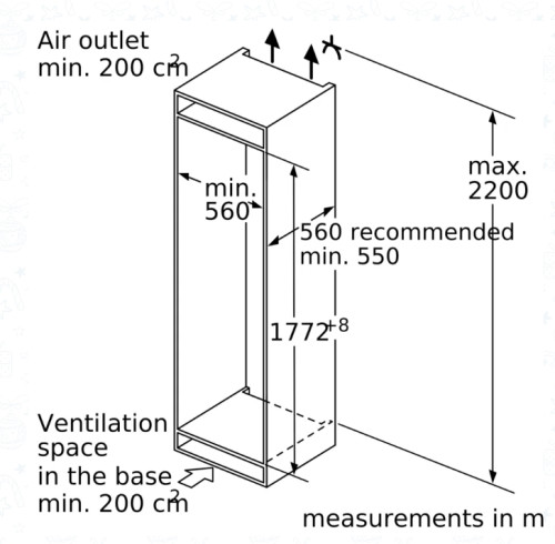 Встаиваемая морозильная камера Bosch (Бош) GIN81VEE0