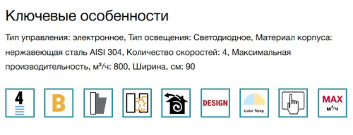 Вытяжка Falmec (Фалмек) Plane Steel 90 Plus