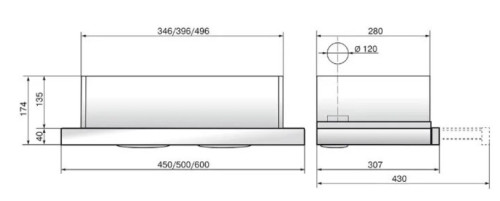 Встраиваемая вытяжка Elikor (Эликор) Интегра 60П-400-В2Л белый/нержавеющая сталь