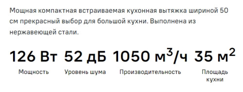 Встраиваемая вытяжка MAUNFELD (Маунфилд) CROSBY POWER 50 WHITE