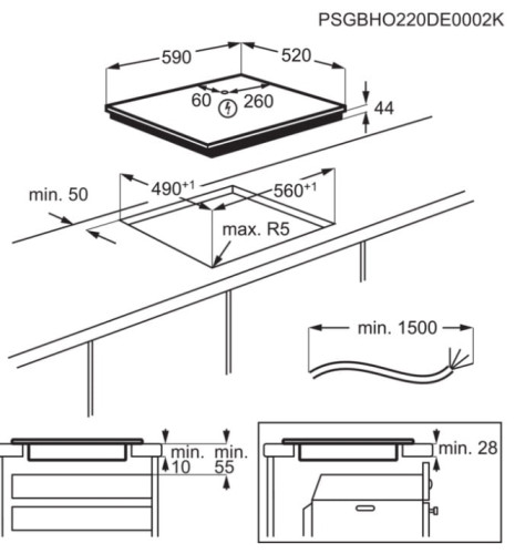Индукционная варочная панель Electrolux (Электролюкс) EIT60433CT