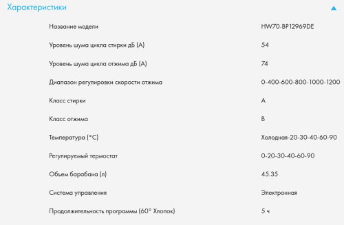 Стиральная машина Haier (Хайер) HW70-BP12969DE