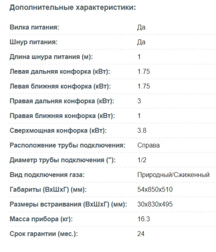 Газовая варочная панель Korting (Кёртинг) HG 945 CTRB