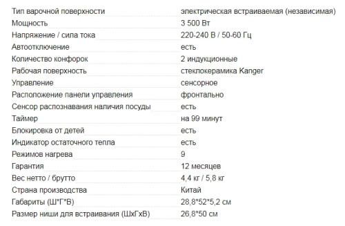 Индукционная варочная панель AVEX (Авекс) i-M 3020 B