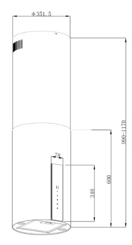 Вытяжка Korting (Кёртинг) KHA 35808 DW Cylinder
