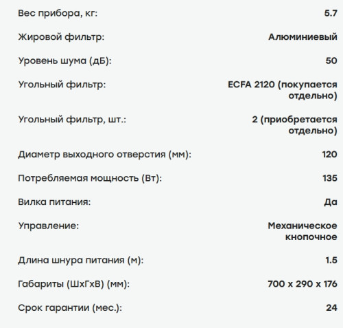 Встраиваемая вытяжка Evelux (Эвелюкс) Integral 80 W