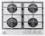Газовая варочная панель DeLuxe (Делюкс) GG4_750229F-062