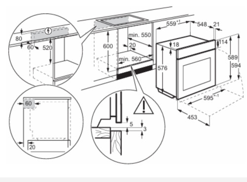 Электрический духовой шкаф Electrolux (Электролюкс) EOD6F77WV