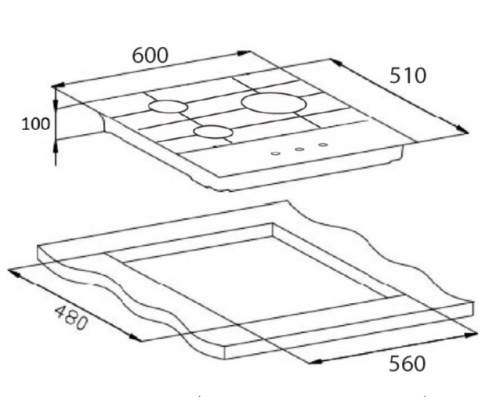 Газовая варочная панель Weissgauff (Вайсгауф) HGG 631 BG