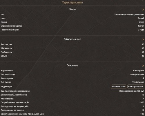 Посудомоечная машина Hiberg (Хайберг) i-F 6815 LW