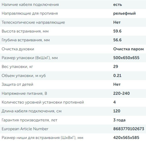 Электрический духовой шкаф Delvento (Делвенто) V4EB16001