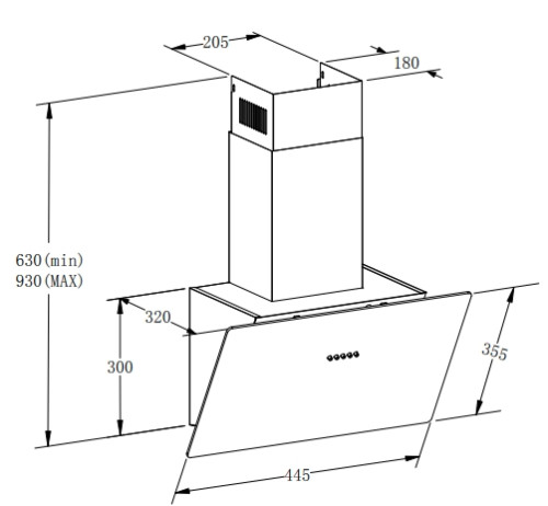 Вытяжка Meferi (Мефери) AIRBOX45WH LIGHT