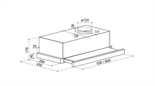 Вытяжка Lex (Лекс) Hubble 600 White