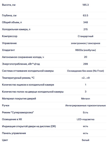 Холодильник NORDFROST (Нордфрост) RFC 350D NFW