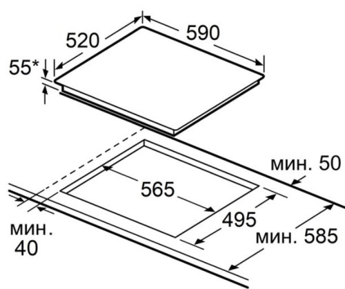 Индукционная варочная панель MAUNFELD (Маунфилд) CVI594SF2MDGR LUX Inverter