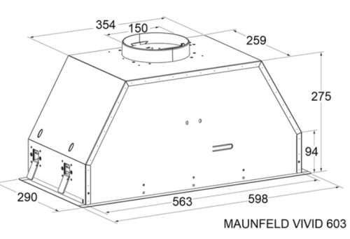 Встраиваемая вытяжка MAUNFELD (Маунфилд) VIVID 603EM черный