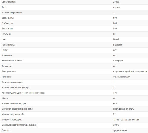 Газовая плита Weissgauff (Вайсгауф) WGS G4G02 WS