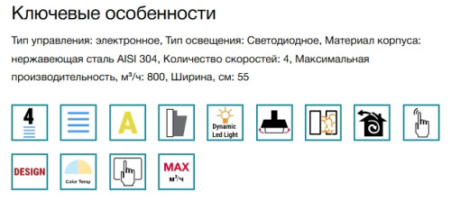 Вытяжка Falmec (Фалмек) Verso 55 Gray
