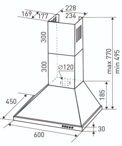 Вытяжка Zigmund-Shtain (Зигмунд-Штайн) K 139.6 S