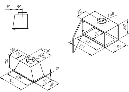 Встраиваемая вытяжка Kuppersberg (Купперсберг) INLINEA 52 W X