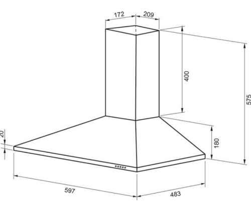 Вытяжка Krona (Крона) Cornelia 600 white pb