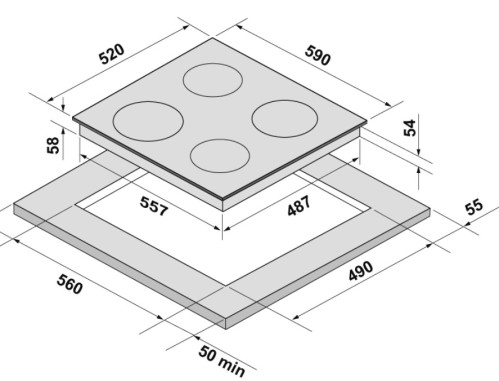 Индукционная варочная панель Krona (Крона) FARBE 60 WH