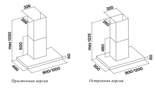 Вытяжка Falmec (Фалмек) Plane Isola Black 90 Plus