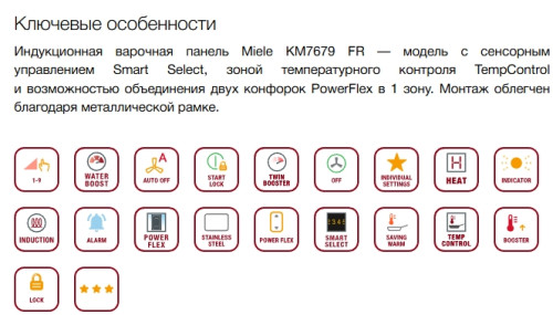 Индукционная варочная панель Miele (Мили) KM 7679 FR
