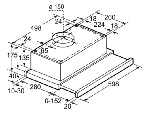 Встраиваемая вытяжка Bosch (Бош) DHI645FTR