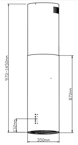 Вытяжка Weissgauff (Вайсгауф) Tubus 1406 Island Black