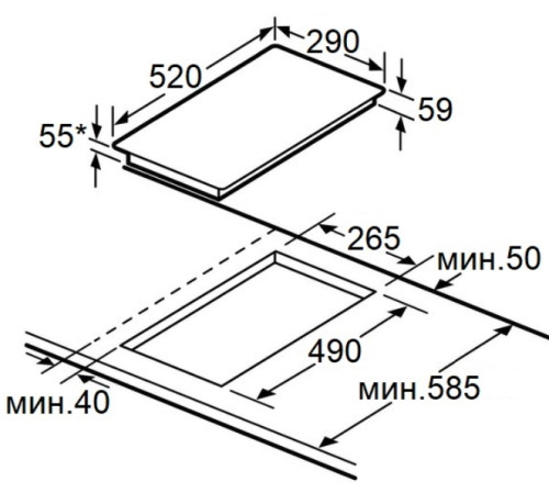Индукционная варочная панель MAUNFELD (Маунфилд) AVI3022SWH