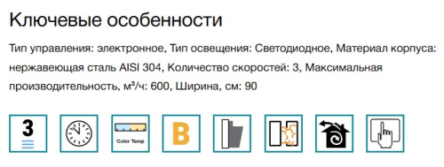 Вытяжка Falmec (Фалмек) Mercurio Black 90