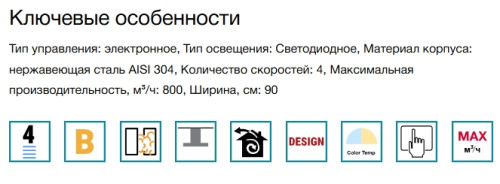 Вытяжка Falmec (Фалмек) Plane IS Steel 90 Plus