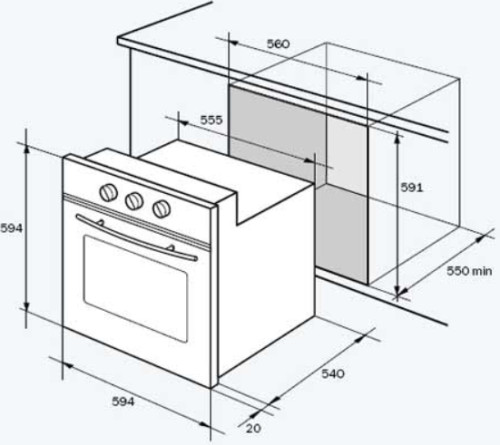 Газовый духовой шкаф DeLonghi (ДеЛонги) FGB 4 RUS