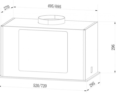 Встраиваемая вытяжка Lex (Лекс) GS BLOC GS 900 BLACK