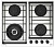 Газовая варочная панель Korting (Кёртинг) HG 6235 CTX