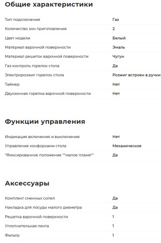 Газовая варочная панель GEFEST (Гефест) ПВГ 1002