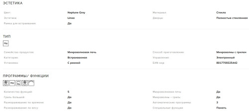 Встраиваемая микроволновая печь Smeg (Смег) FMI120G